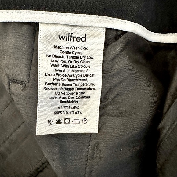 Aritzia Wilfred Tie-Front Pants (cropped) colour black size 2 - Picture 5 of 6